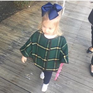 Janie and Jack plaid poncho